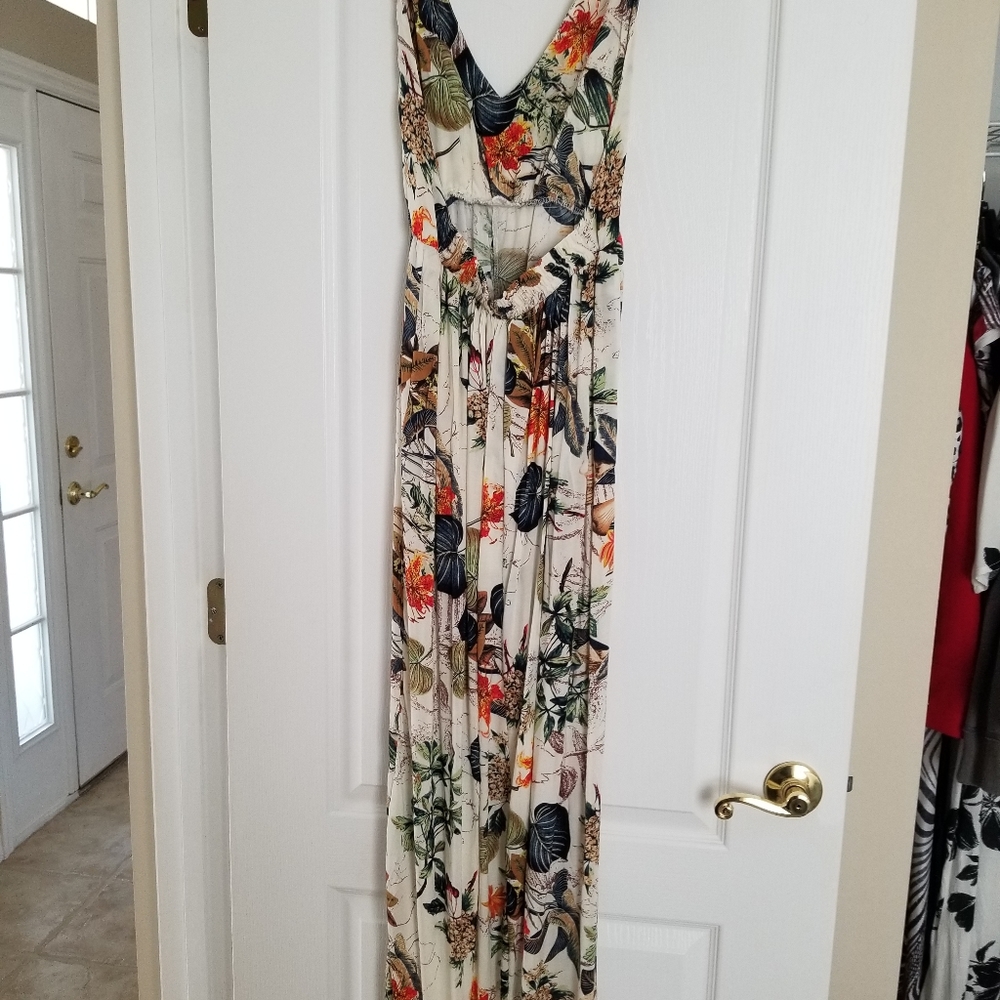 Long open front romper